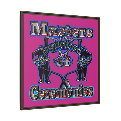 em cee squared - framed canvas art (pink)