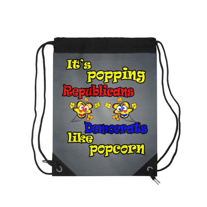 popping like popcorn - Drawstring Bag (grey-light grey)