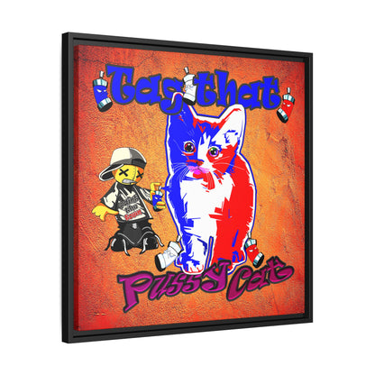 tag that - framed canvas art (burnt orange)