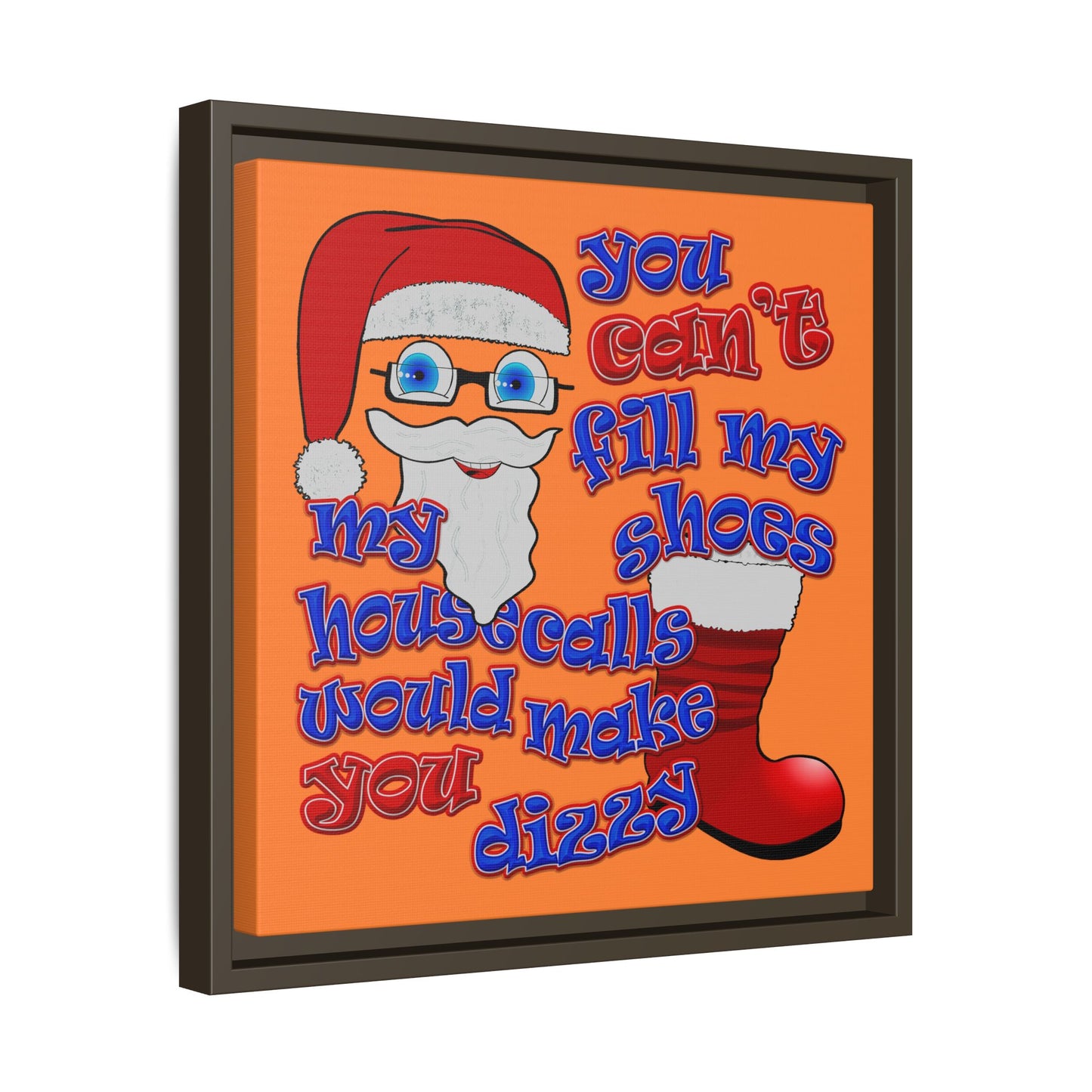 santa's shoes - framed canvas art (crusta)