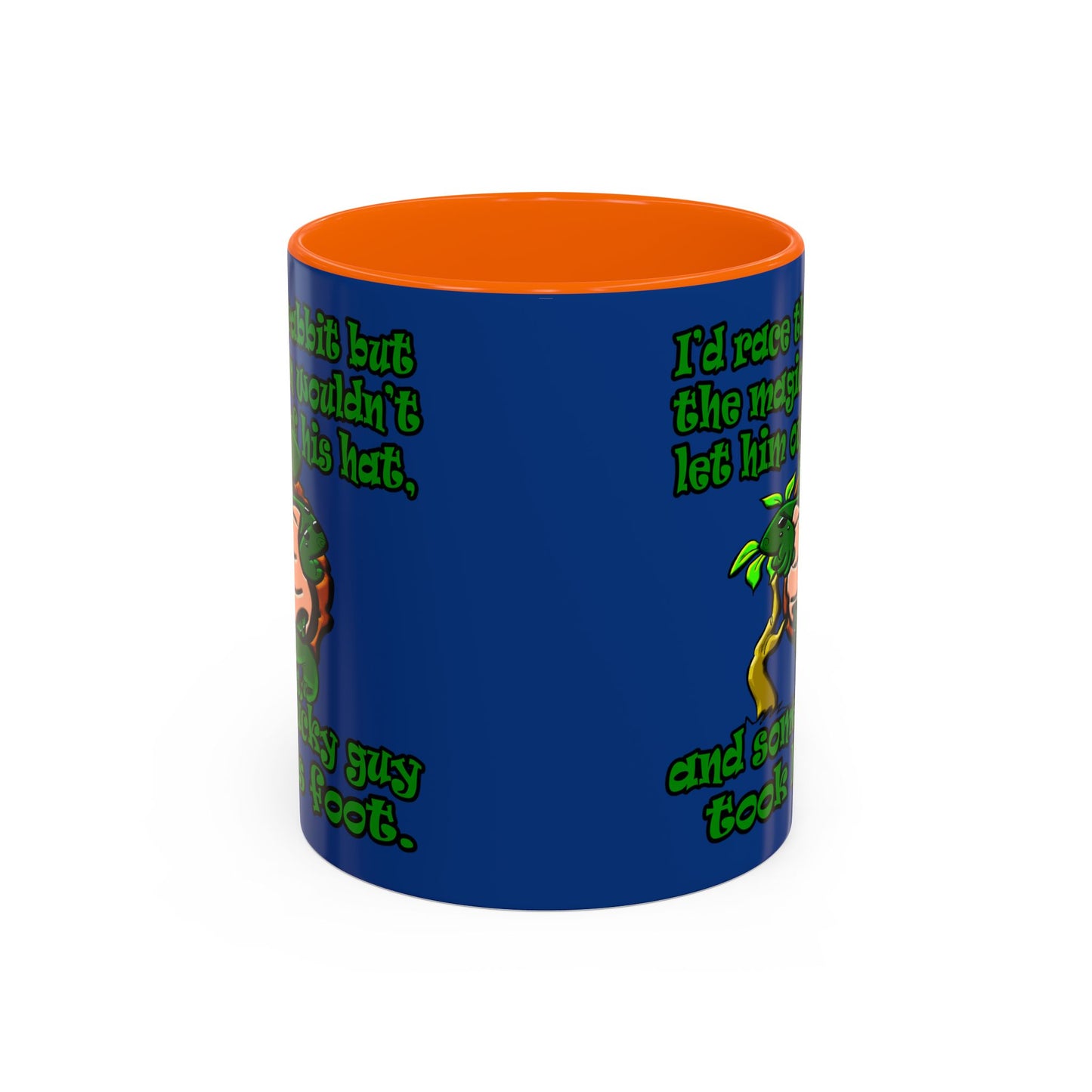 turtle race - Accent Mug (dark blue)