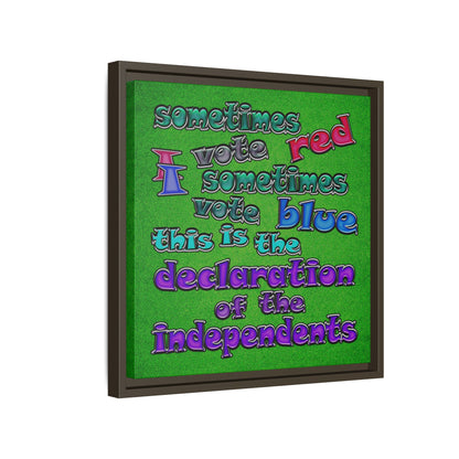 declaration of the independents - framed canvas art (green turf)