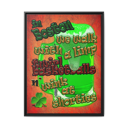 celtics logo - framed canvas art (burnt orange)