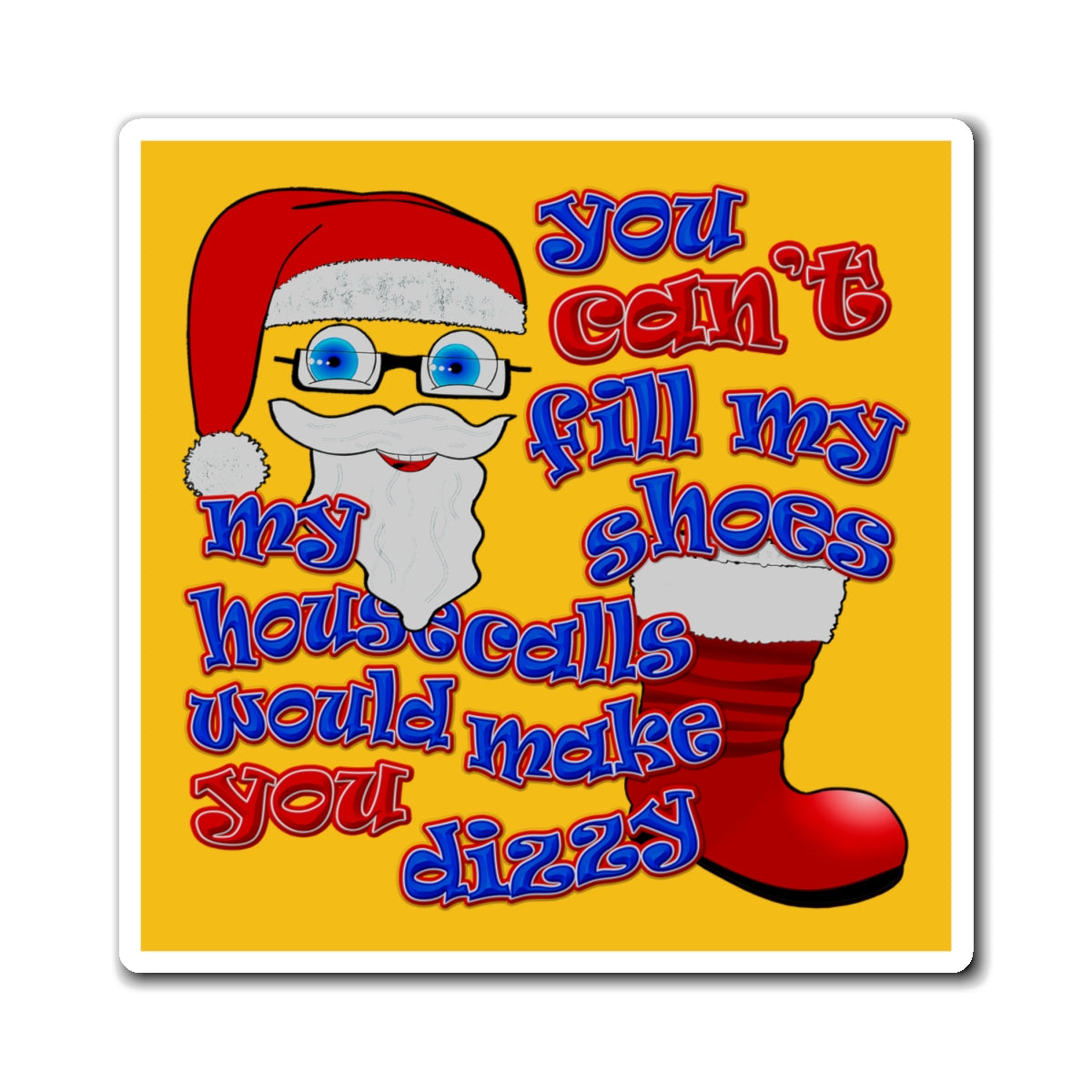 santa's shoes - Magnets - (yellow)