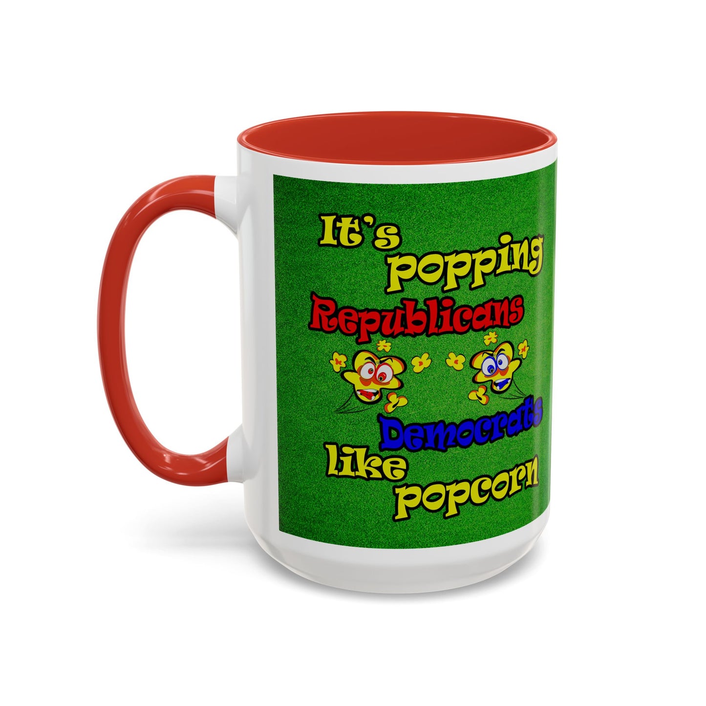 popping like popcorn - Accent Mug (green turf)