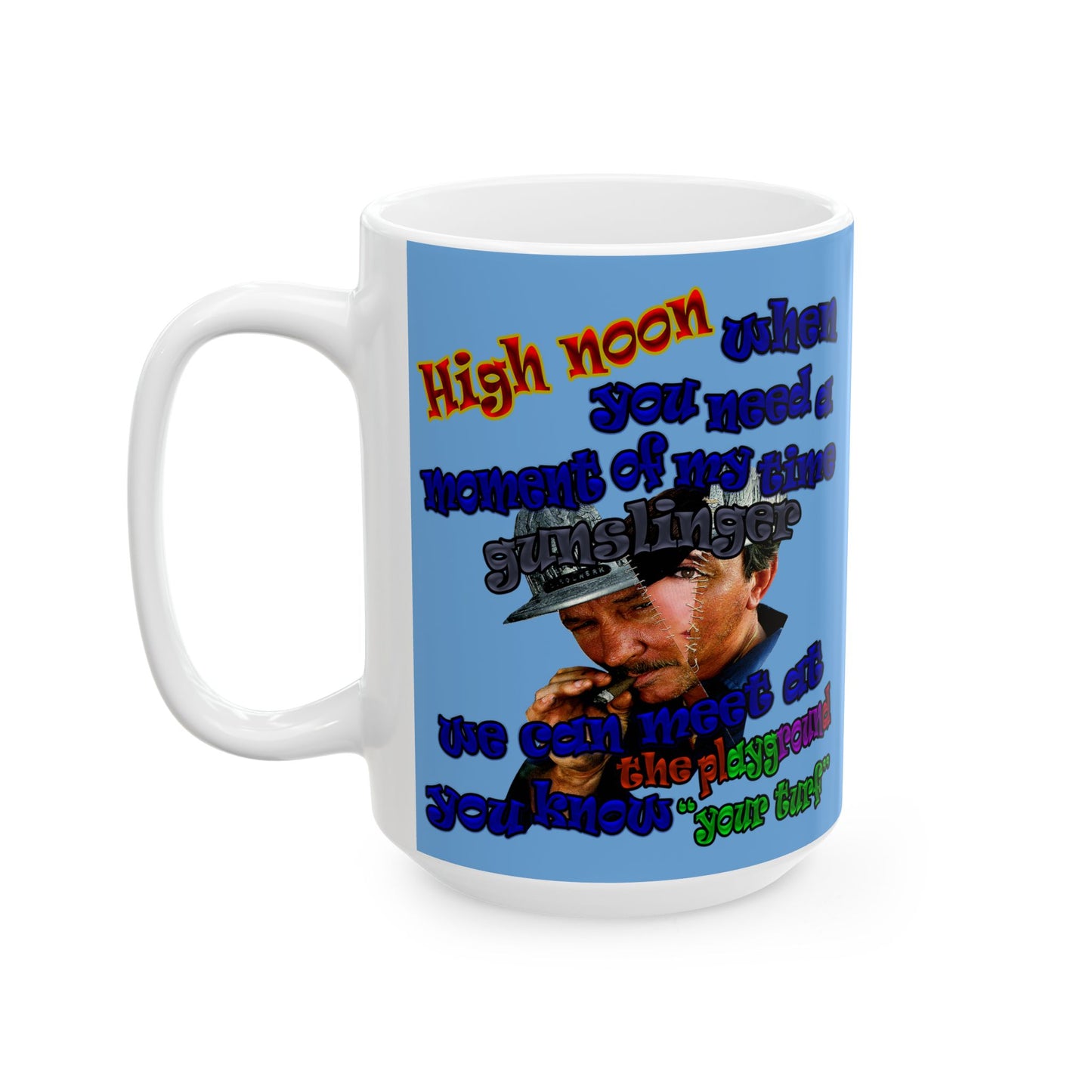 high noon - White Mug (light blue)