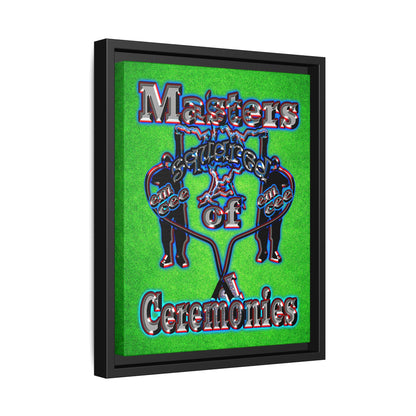 em cee squared - framed canvas art (green turf)