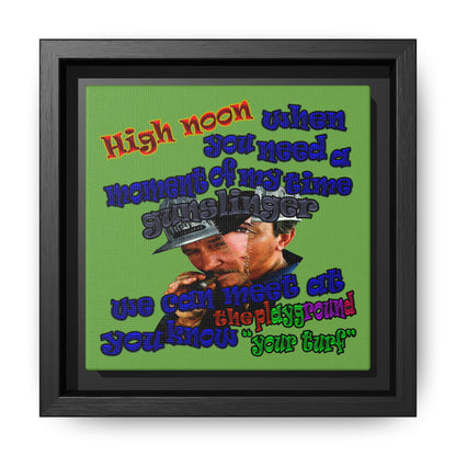 high noon - framed canvas art (green)