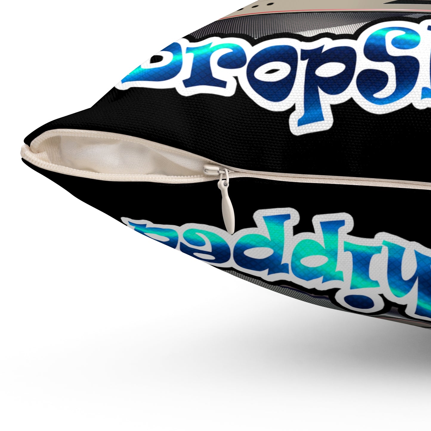 logo - Spun Polyester Square Pillow - (black)