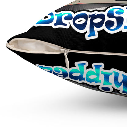 logo - Spun Polyester Square Pillow - (black)
