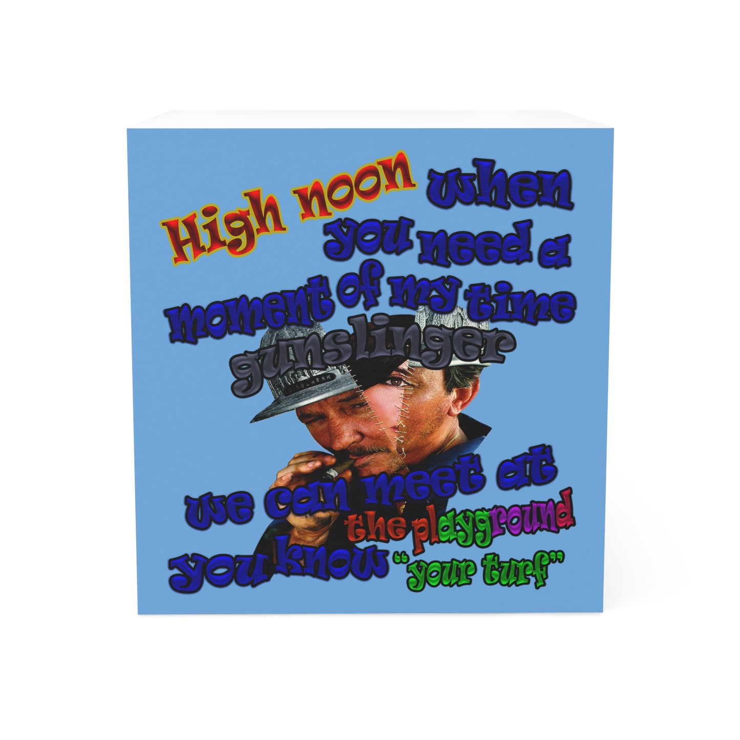 high noon - note cube (light blue)
