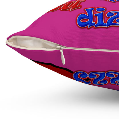 santa's shoes - Spun Polyester Square Pillow - (pink)