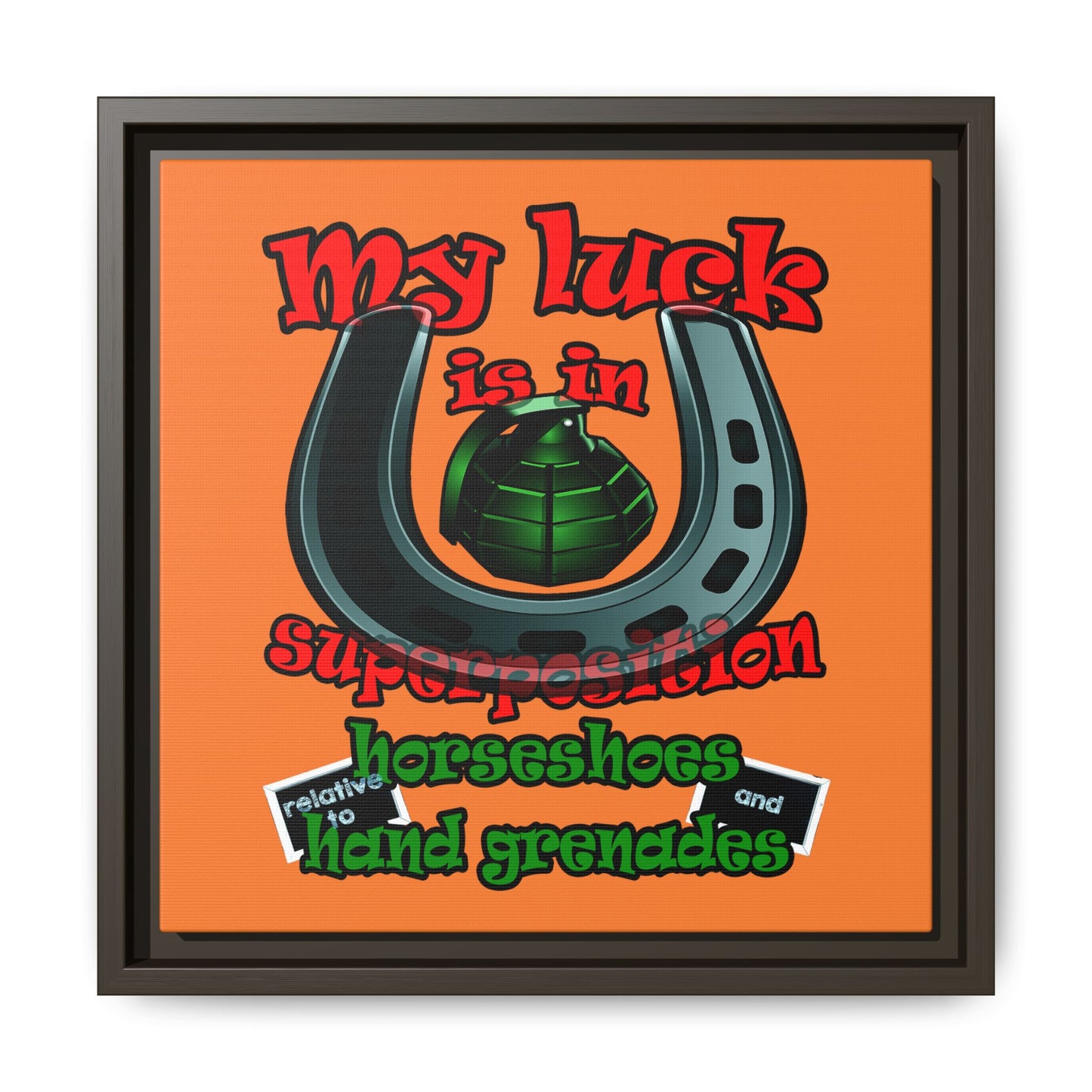 my luck - framed canvas art (crusta)