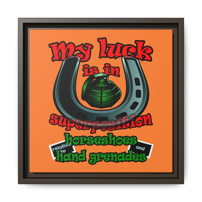 my luck - framed canvas art (crusta)