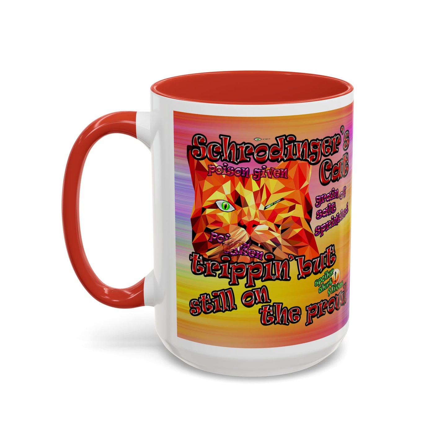 schrodinger's cat - Accent Mug (color blur)