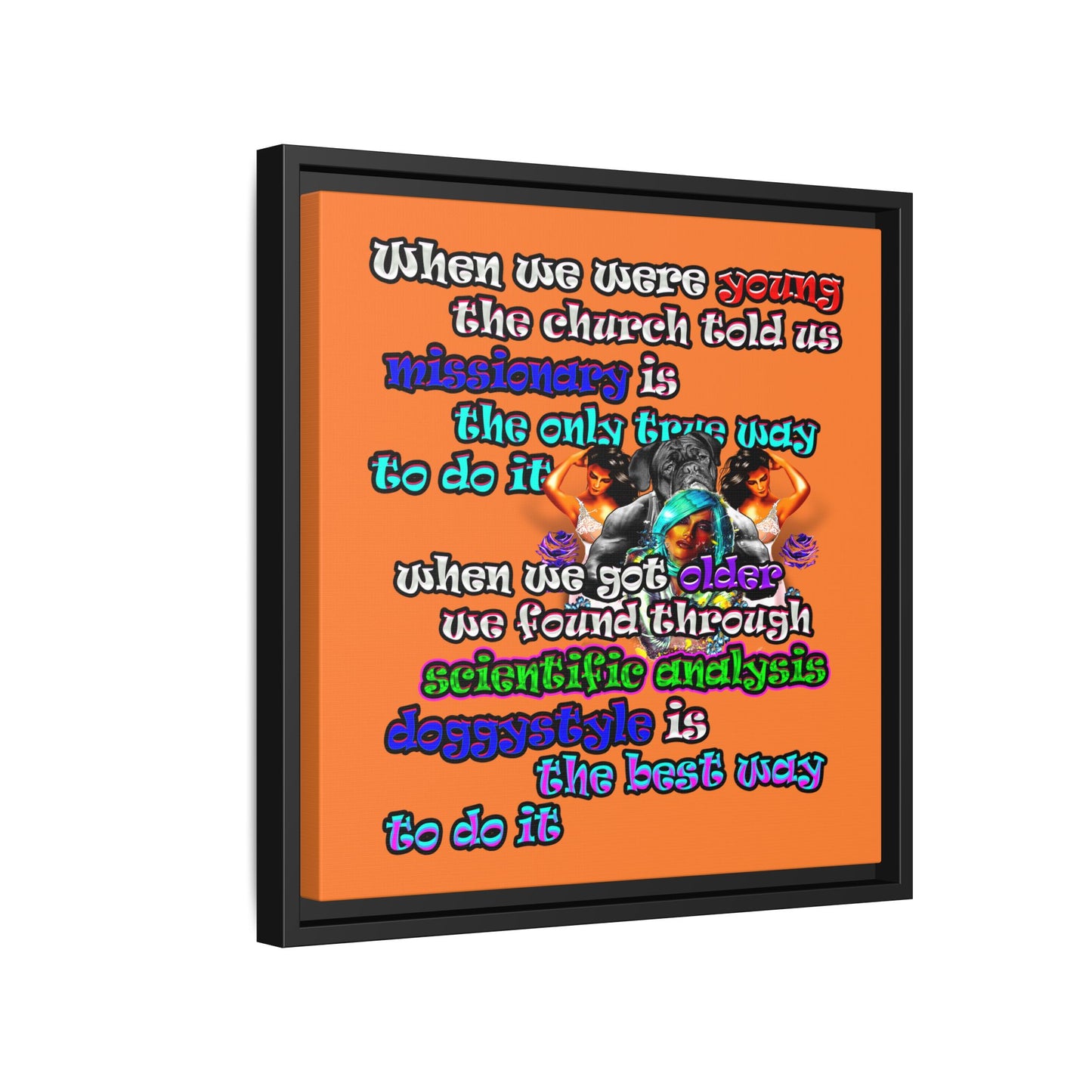 doggystyle - framed canvas art (crusta)