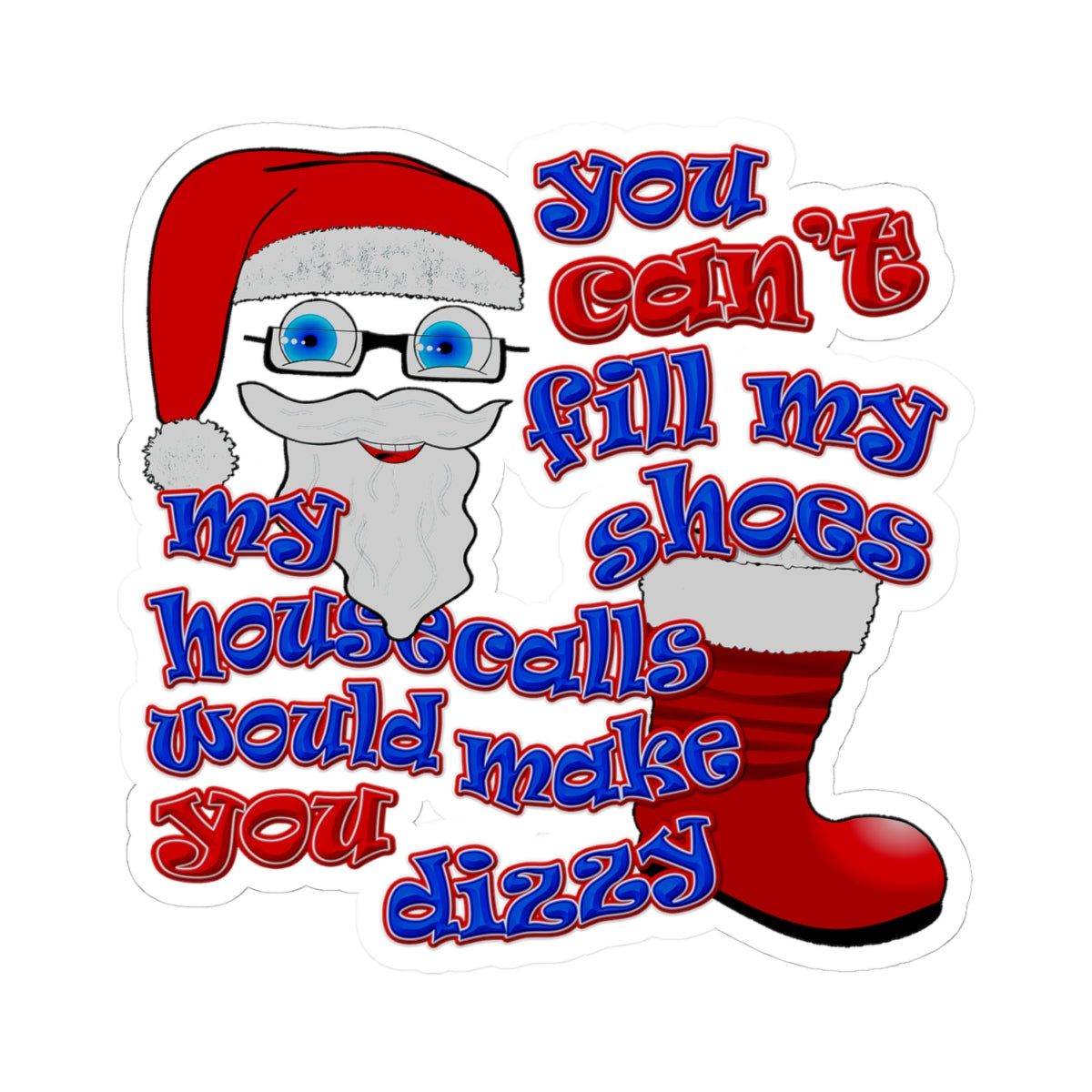 santa's shoes - Kiss-Cut Stickers