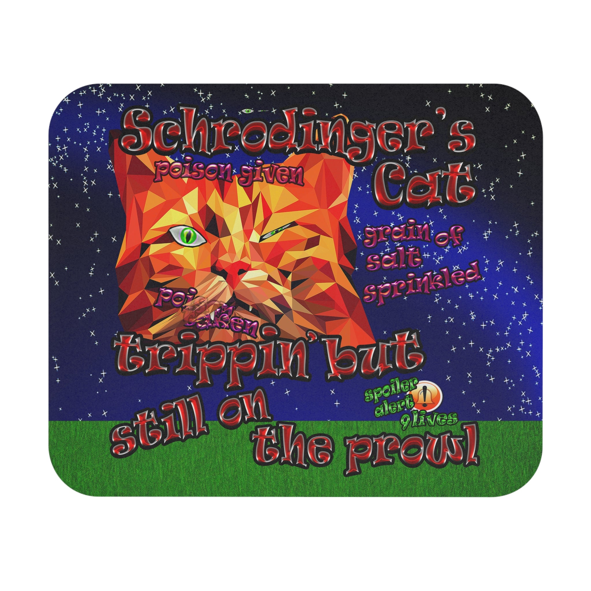 schrodinger's cat - Mouse Pad (Rectangle) ('snoops' background)