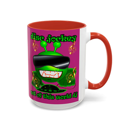 disc jockey - Accent Mug (pink)
