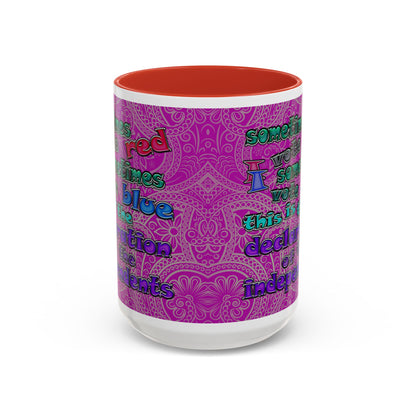 declaration of the independents - Accent Mug (pink swirl)