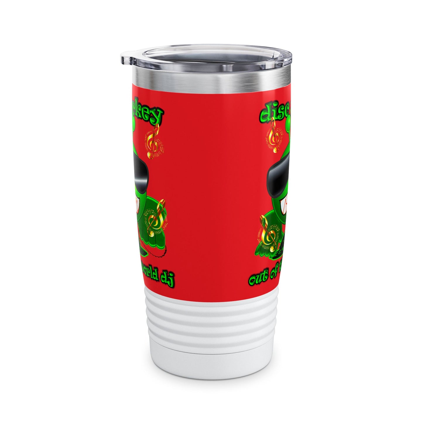disc jockey - Ringneck Tumbler, 20oz (red)