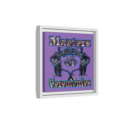em cee squared - framed canvas art (light purple)