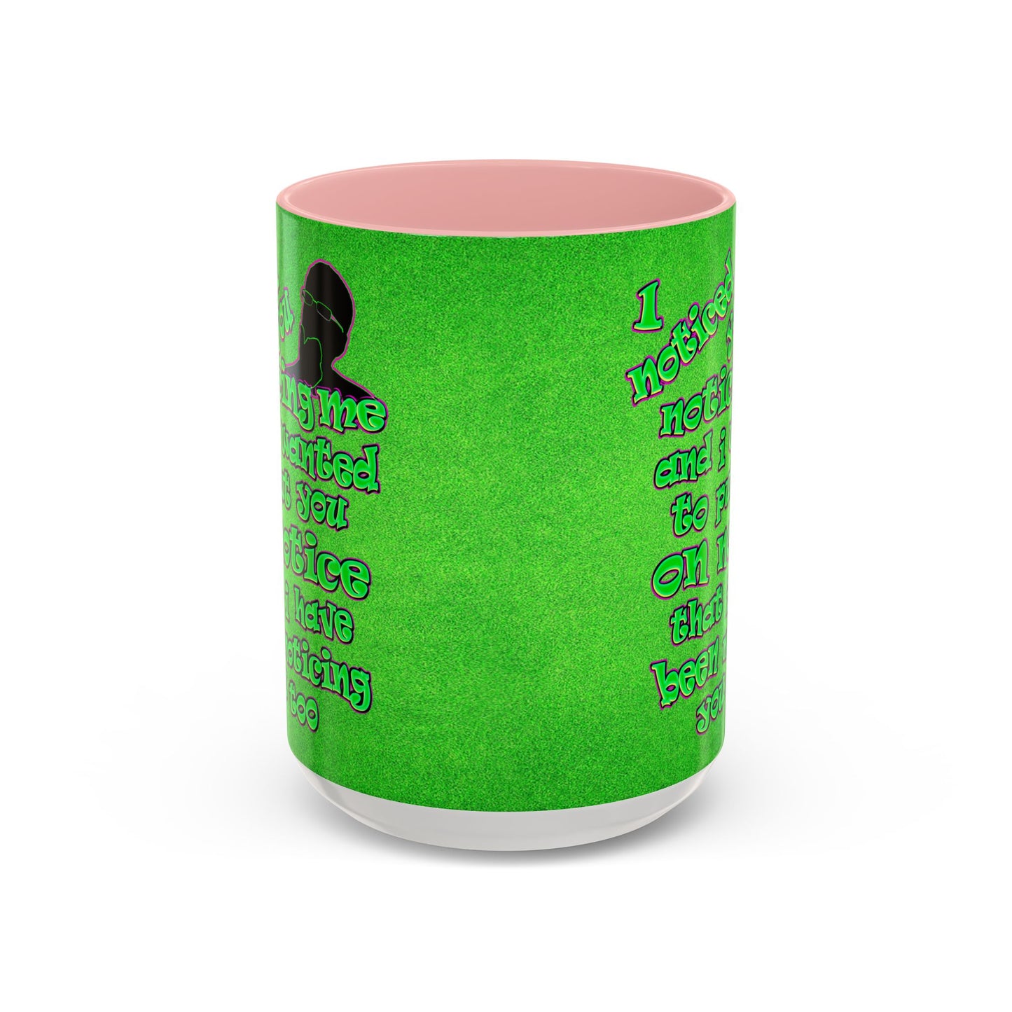 noticed you noticing - Accent Mug (green turf)