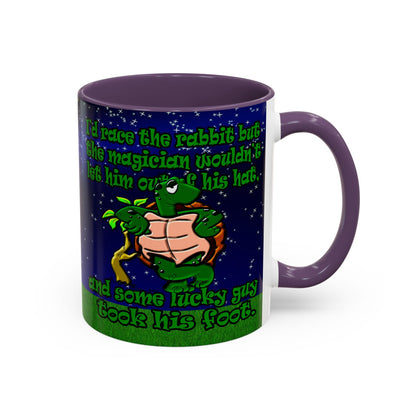 turtle race - Accent Mug ('snoops' background)