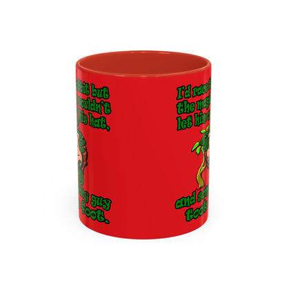 turtle race - Accent Mug (red)
