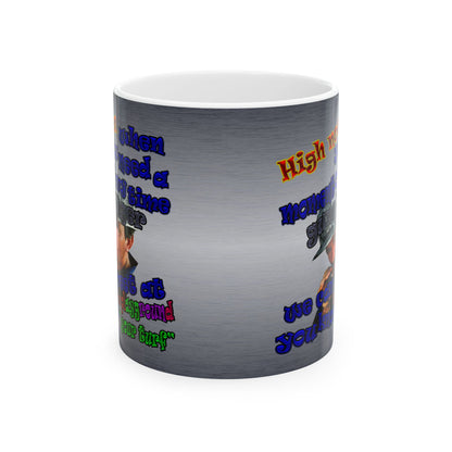 high noon - White Mug (brushed nickel)