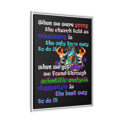 doggystyle - framed canvas art (black)
