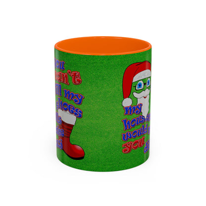 santa's shoes - Accent Mug (green turf)
