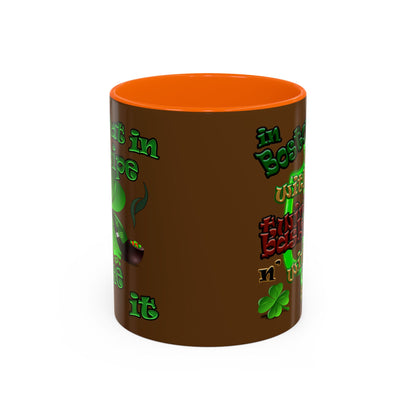 celtics logo - Accent Mug (brown)