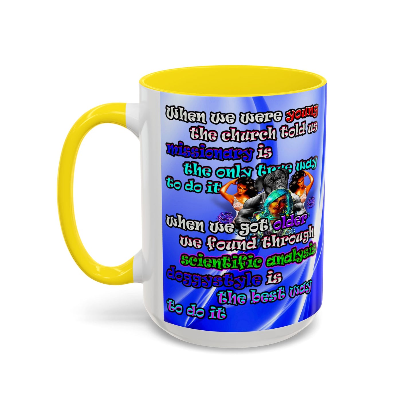 doggystyle - Accent Mug (blue-white wave)