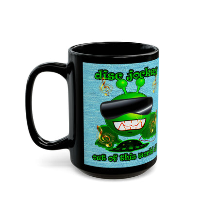 disc jockey - Black Mug (faded dark blue)