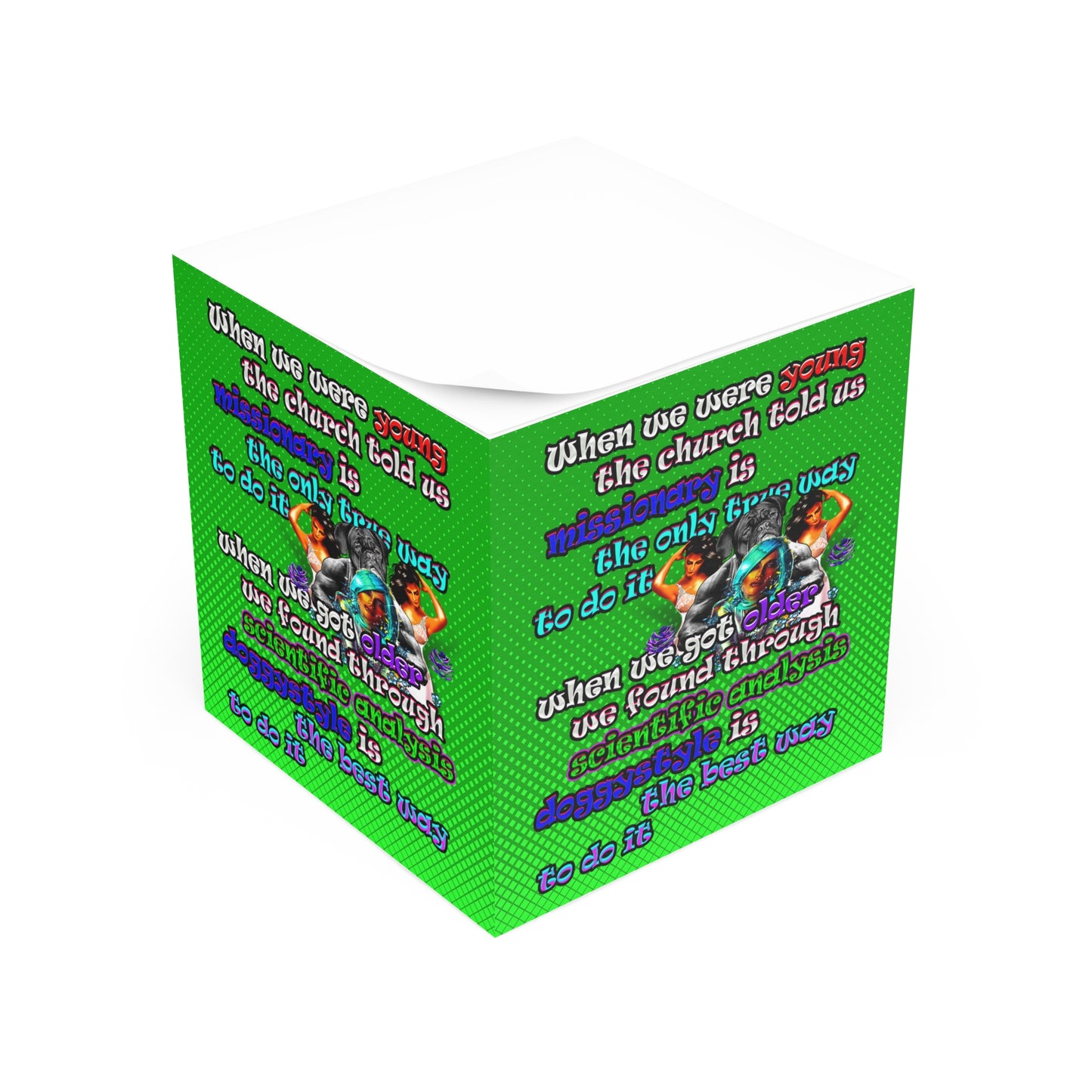 doggystyle - note cube (logo green)