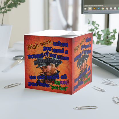 high noon - note cube (burnt orange)