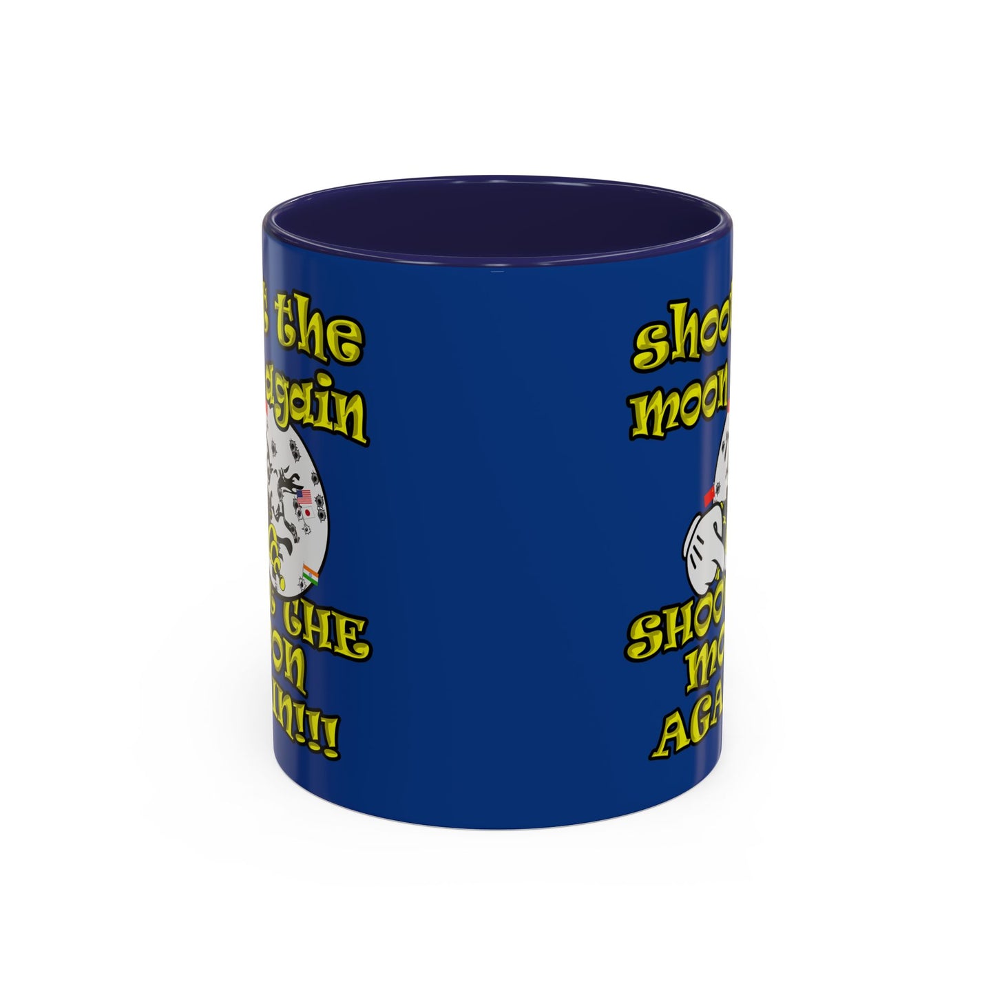 shoot the moon again - Accent Mug (dark blue)