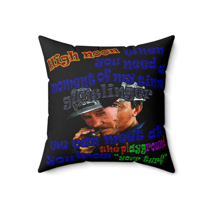 high noon - Spun Polyester Square Pillow - (black)