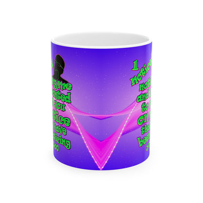 noticed you noticing - White Mug (purple-pink wave)