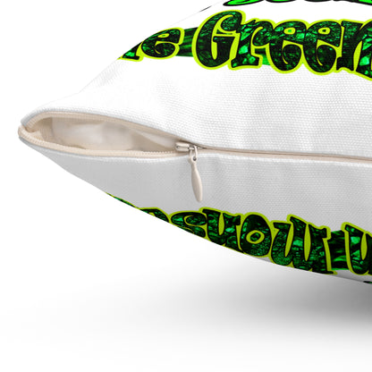 christmas spirits of boston - Spun Polyester Square Pillow - (white)