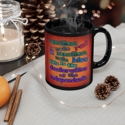 declaration of the independents - Black Mug (burnt orange)