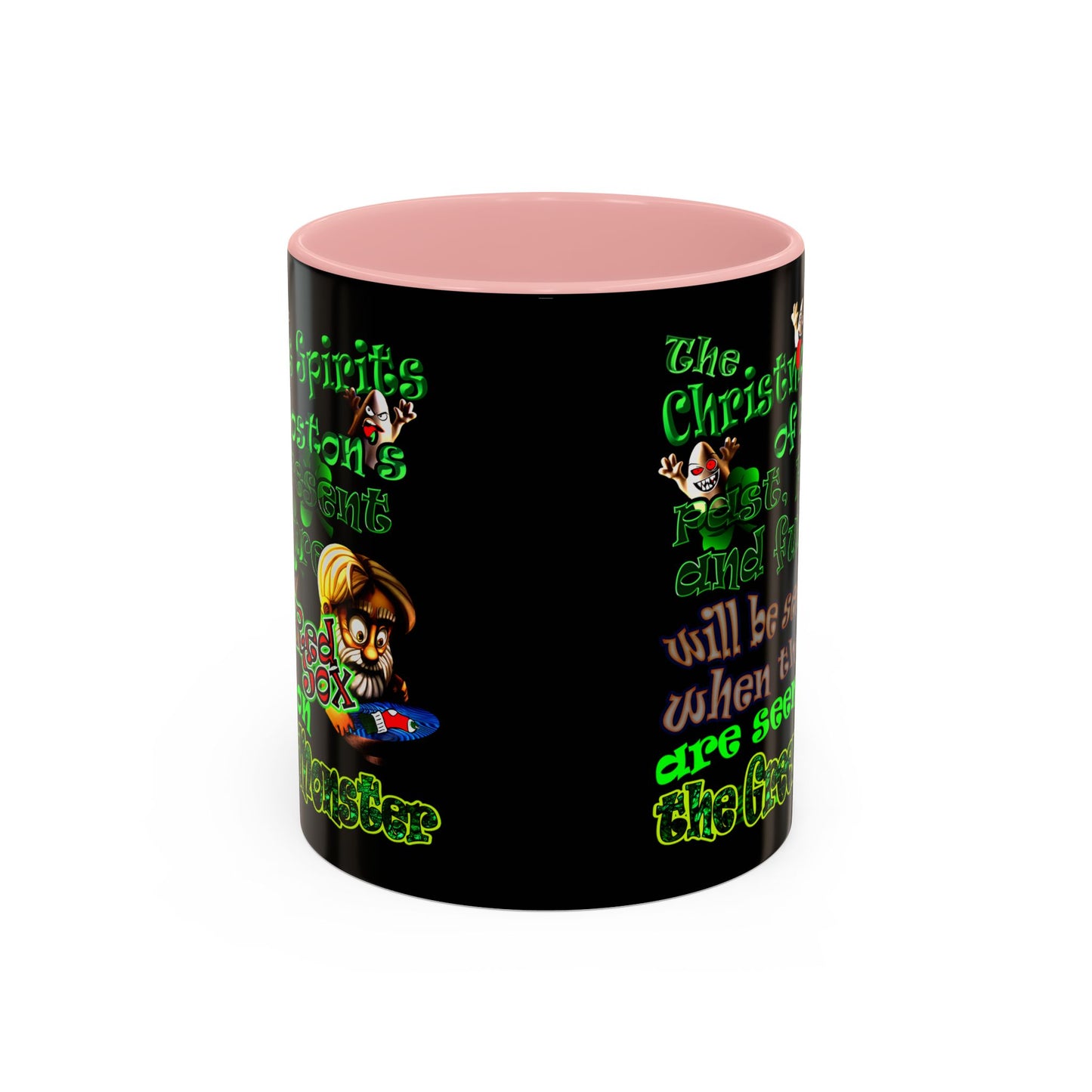 christmas spirits of boston - Accent Mug (black)