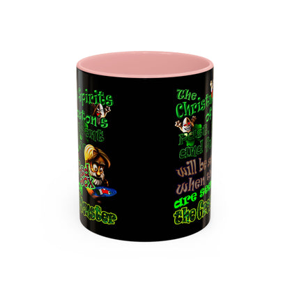christmas spirits of boston - Accent Mug (black)