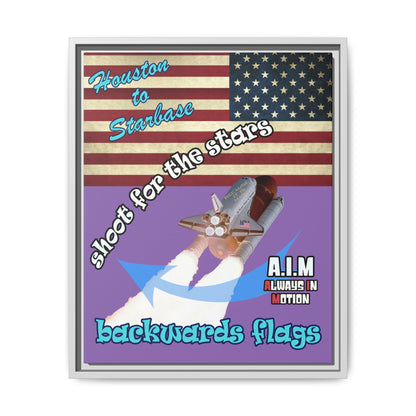 shoot for the stars - framed canvas art (light purple)