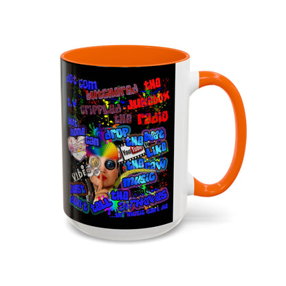 drop the beat - Accent Mug (black)