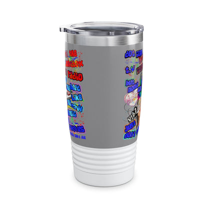 drop the beat - Ringneck Tumbler, 20oz (grey)