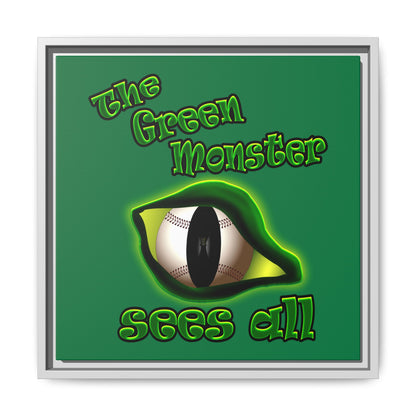 green monster - framed canvas art (dark green)