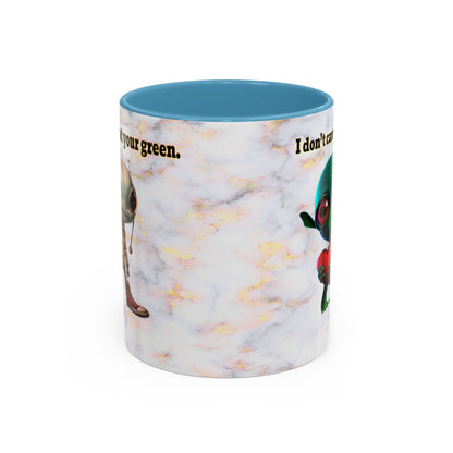 I don't care that your grey - Accent Mug (white marble)