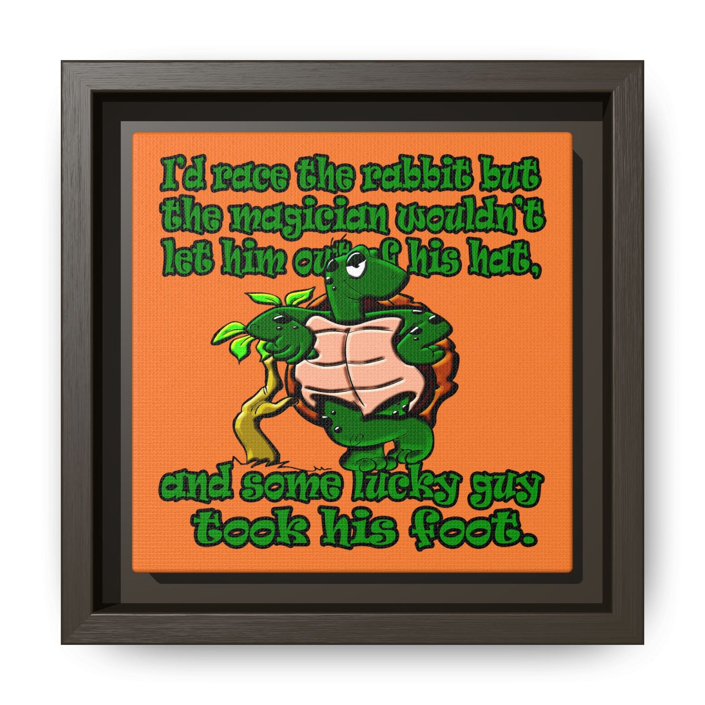 turtle race - framed canvas art (crusta)